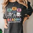 Reading Beats Everything Teacher Rock Paper Scissors Women's Comfort Colors T-Shirt Pepper Reading Beats Everything Teacher Rock Paper Scissors Women's Comfort Colors T-Shirt Pepper