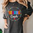 Reading Coach Teacher Interventionist Specialist Literacy Women's Comfort Colors T-Shirt Pepper Reading Coach Teacher Interventionist Specialist Literacy Women's Comfort Colors T-Shirt Pepper