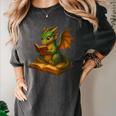 Reading Dragon Shirt For Bookish Teacher Librarian Bookworm Women's Comfort Colors T-Shirt Pepper Reading Dragon Shirt For Bookish Teacher Librarian Bookworm Women's Comfort Colors T-Shirt Pepper