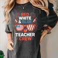 Red & Blue Teacher Crew Shirt 4th Of July Sunglasses Women's Comfort Colors T-Shirt Pepper Red & Blue Teacher Crew Shirt 4th Of July Sunglasses Women's Comfort Colors T-Shirt Pepper