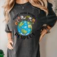 Reduce Reuse Recycle Respect Earth Day Teacher Girl Women Women's Comfort Colors T-Shirt Pepper