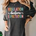 Regulation Before Expectation Cute ABA SPED Teacher Therapy Women's Comfort Colors T-Shirt Pepper