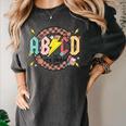 Retro ABCD Transitional Kindergarten Teacher Tour TK Teacher Women's Comfort Colors T-Shirt Pepper Retro ABCD Transitional Kindergarten Teacher Tour TK Teacher Women's Comfort Colors T-Shirt Pepper