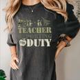 Retro Back To School Women Old Camo Pre-K Teacher Women's Comfort Colors T-Shirt Pepper Retro Back To School Women Old Camo Pre-K Teacher Women's Comfort Colors T-Shirt Pepper