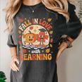 Retro Fall In Love With Learning Pumpkin Leaf Teacher Autumn Women's Comfort Colors T-Shirt Pepper Retro Fall In Love With Learning Pumpkin Leaf Teacher Autumn Women's Comfort Colors T-Shirt Pepper