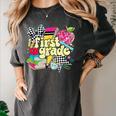 Retro First Grade Teacher Disco Ball Coquette Back To School Women's Comfort Colors T-Shirt Pepper Retro First Grade Teacher Disco Ball Coquette Back To School Women's Comfort Colors T-Shirt Pepper