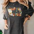Retro Grovvy Coffee Teach Repeat Teacher Women's Comfort Colors T-Shirt Pepper