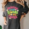 Retro Helping Small Hands Do Big Things Teacher Appreciation For Men Women Women's Comfort Colors T-Shirt Pepper Retro Helping Small Hands Do Big Things Teacher Appreciation For Men Women Women's Comfort Colors T-Shirt Pepper