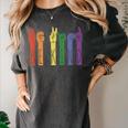 Retro Be Kind ASL Deaf Teacher Sign Language Gay Pride Women's Comfort Colors T-Shirt Pepper Retro Be Kind ASL Deaf Teacher Sign Language Gay Pride Women's Comfort Colors T-Shirt Pepper