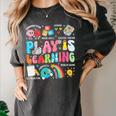 Retro Play Is Learning Kindergarten Teacher Team Women Women's Comfort Colors T-Shirt Pepper