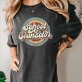 Retro School Counselor Back To School Teacher Squad Crew Women's Comfort Colors T-Shirt Pepper Retro School Counselor Back To School Teacher Squad Crew Women's Comfort Colors T-Shirt Pepper