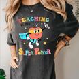 Retro Teaching Is My Superpower Apple Teacher Appreciation Women's Comfort Colors T-Shirt Pepper Retro Teaching Is My Superpower Apple Teacher Appreciation Women's Comfort Colors T-Shirt Pepper