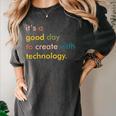 Retro Technology Teacher Shirt Tech Teacher Women's Comfort Colors T-Shirt Pepper Retro Technology Teacher Shirt Tech Teacher Women's Comfort Colors T-Shirt Pepper