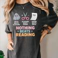 Rock Paper Scissors Teacher Librarian Nothing Beats Reading Women's Comfort Colors T-Shirt Pepper