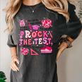 Rock The Test Testing Day Don't Stress Do Your Best Teacher For Men Women Girls Kids Women's Comfort Colors T-Shirt Pepper