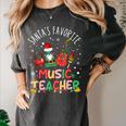 Santa's Favorite Music Teacher Christmas Santa Hat Matching Women's Comfort Colors T-Shirt Pepper Santa's Favorite Music Teacher Christmas Santa Hat Matching Women's Comfort Colors T-Shirt Pepper