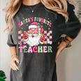 Santa's Favorite Teacher Groovy Christmas Teacher Boys Girls Women's Comfort Colors T-Shirt Pepper