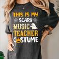 This Is My Scary Music Teacher Halloween Costumes Pajama Women's Comfort Colors T-Shirt Pepper