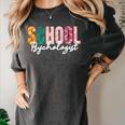 School Psychologist Rainbow Psychology Teacher Women's Comfort Colors T-Shirt Pepper