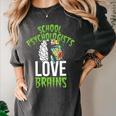 School Psychologists Love Brains Halloween Teacher Counselor Women's Comfort Colors T-Shirt Pepper School Psychologists Love Brains Halloween Teacher Counselor Women's Comfort Colors T-Shirt Pepper
