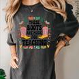 These Boots Are Made Teaching Western Cowboy Teacher Women's Comfort Colors T-Shirt Pepper