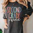Second Grade Squad 2nd Grade Teacher Women Back To School Women's Comfort Colors T-Shirt Pepper Second Grade Squad 2nd Grade Teacher Women Back To School Women's Comfort Colors T-Shirt Pepper