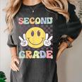 Second Grade Teachers Boys Girls Smile Face 2nd Grade Team Women's Comfort Colors T-Shirt Pepper