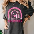 Ser Bilingue Es Un Superpoder Spanish Teacher Esl Teacher Women's Comfort Colors T-Shirt Pepper Ser Bilingue Es Un Superpoder Spanish Teacher Esl Teacher Women's Comfort Colors T-Shirt Pepper