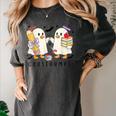 Silly Goose Spooky Teacher Halloween Cute Goosebumps Women's Comfort Colors T-Shirt Pepper