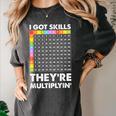 I Got Skills They'Re Multiplying Nerd Math Teacher Women's Comfort Colors T-Shirt Pepper I Got Skills They'Re Multiplying Nerd Math Teacher Women's Comfort Colors T-Shirt Pepper