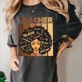Smart Teacher Afro Girl Melanin African American Wowen Women's Comfort Colors T-Shirt Pepper