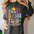Special Education ASL Teacher Superpower DHH Teacher Women's Comfort Colors T-Shirt Pepper Special Education ASL Teacher Superpower DHH Teacher Women's Comfort Colors T-Shirt Pepper