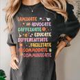 SPED Caffeinate Advocate Laminate Educate Teacher Facilitate For Men Women Women's Comfort Colors T-Shirt Pepper SPED Caffeinate Advocate Laminate Educate Teacher Facilitate For Men Women Women's Comfort Colors T-Shirt Pepper