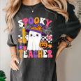 Spooky Teacher Ghost Pencil Teach Halloween Teacher Women's Comfort Colors T-Shirt Pepper Spooky Teacher Ghost Pencil Teach Halloween Teacher Women's Comfort Colors T-Shirt Pepper