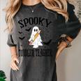 Spooky Toddler Teacher Halloween School Women's Comfort Colors T-Shirt Pepper