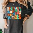 My Students Are Out Of This World Space Groovy Teacher Women's Comfort Colors T-Shirt Pepper My Students Are Out Of This World Space Groovy Teacher Women's Comfort Colors T-Shirt Pepper