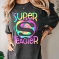 Super Teacher Back To School Apple Tie Dye First Day Women's Comfort Colors T-Shirt Pepper Super Teacher Back To School Apple Tie Dye First Day Women's Comfort Colors T-Shirt Pepper