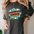 Superhero Teacher Retro Comic Teaching Superpower Women's Comfort Colors T-Shirt Pepper Superhero Teacher Retro Comic Teaching Superpower Women's Comfort Colors T-Shirt Pepper