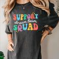 Support Dream Services Team Groovy Teacher Support Squad Women's Comfort Colors T-Shirt Pepper Support Dream Services Team Groovy Teacher Support Squad Women's Comfort Colors T-Shirt Pepper