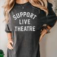 Support Live Theatre Drama Club Actor Actress Drama Teacher Women's Comfort Colors T-Shirt Pepper Support Live Theatre Drama Club Actor Actress Drama Teacher Women's Comfort Colors T-Shirt Pepper