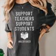 Support Teachers Support Students Red For Ed T-Shirt Women's Comfort Colors T-Shirt Pepper Support Teachers Support Students Red For Ed T-Shirt Women's Comfort Colors T-Shirt Pepper