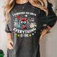I Survived 100 Days Of School Teacher Kids Cat Lover Women's Comfort Colors T-Shirt Pepper