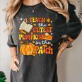 I Teach The Coolest Pumpkins In The Patch Teacher Halloween Women's Comfort Colors T-Shirt Pepper I Teach The Coolest Pumpkins In The Patch Teacher Halloween Women's Comfort Colors T-Shirt Pepper