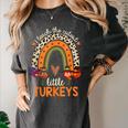 I Teach The Cutest Little Turkeys Thanksgiving Teacher Men Women Girls Kids Women's Comfort Colors T-Shirt Pepper