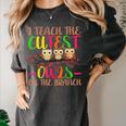 I Teach The Cutest Owls Christmas Or Teachers Day Women's Comfort Colors T-Shirt Pepper I Teach The Cutest Owls Christmas Or Teachers Day Women's Comfort Colors T-Shirt Pepper