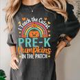 I Teach The Cutest Pre-K Pumpkin Teacher Student Halloween Women's Comfort Colors T-Shirt Pepper