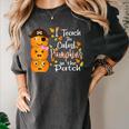 I Teach The Cutest Pumpkins Halloween Shirt For Teachers Women's Comfort Colors T-Shirt Pepper I Teach The Cutest Pumpkins Halloween Shirt For Teachers Women's Comfort Colors T-Shirt Pepper