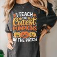 I Teach The Cutest Pumpkins Tshirt Halloween Teacher Women's Comfort Colors T-Shirt Pepper I Teach The Cutest Pumpkins Tshirt Halloween Teacher Women's Comfort Colors T-Shirt Pepper