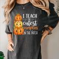 I Teach The Cutest Pumpkins In The Patch Fall Autumn Teacher Women's Comfort Colors T-Shirt Pepper I Teach The Cutest Pumpkins In The Patch Fall Autumn Teacher Women's Comfort Colors T-Shirt Pepper