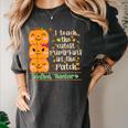 I Teach The Cutest Pumpkins In The Patch Infant Teacher Women's Comfort Colors T-Shirt Pepper
